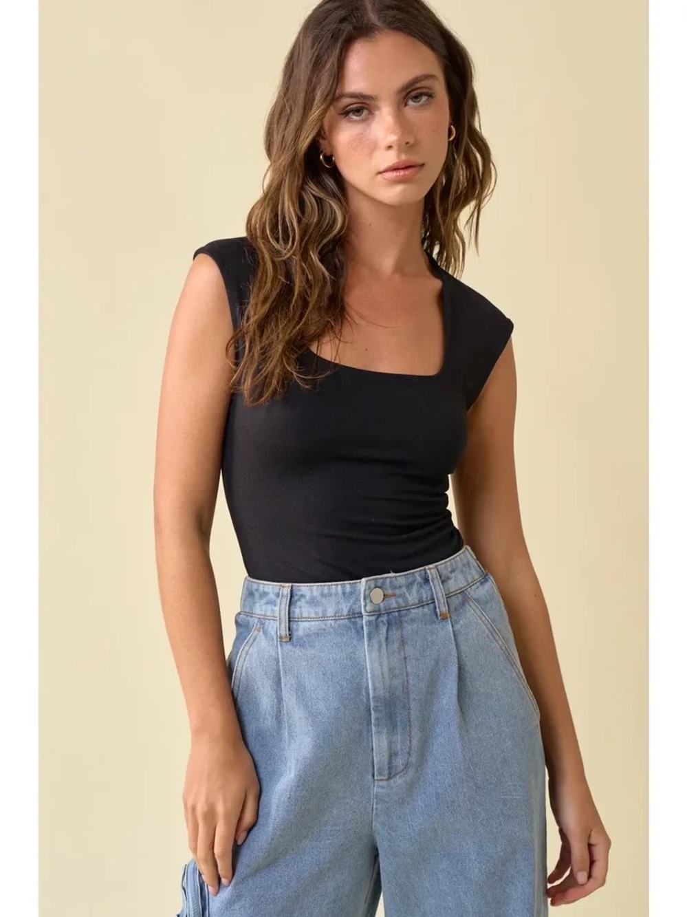 Grey Lab Black Bodysuit N259-9
